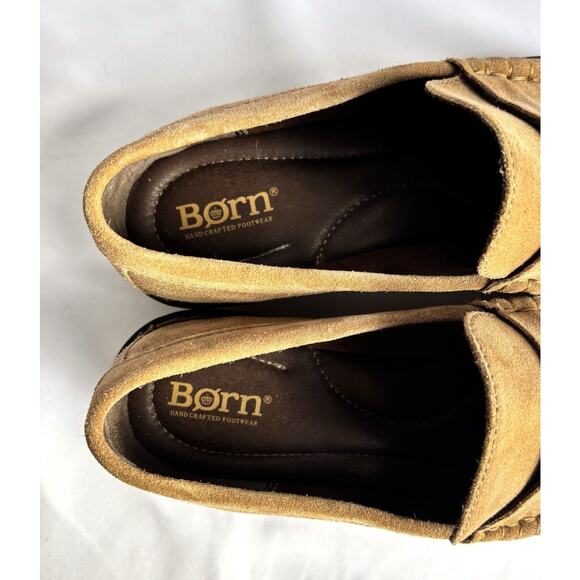 Born Women's Tan Suede Capri Tassel Loafers Chunky Heel Size 9M - Picture 8 of 8